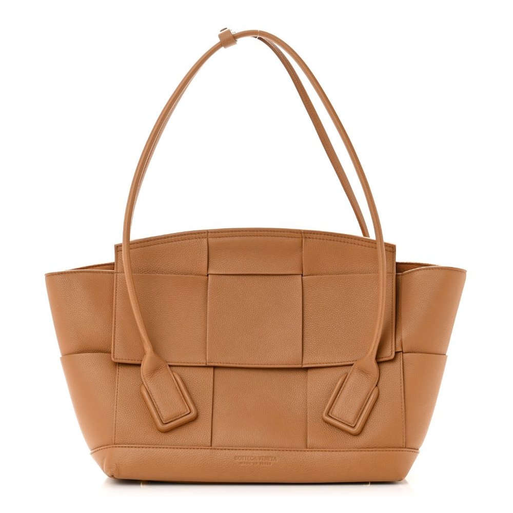 Bottega Veneta Medium Arco Grained Calfskin Maxi Intrecciato